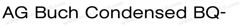 AG Buch Condensed BQ字体转换